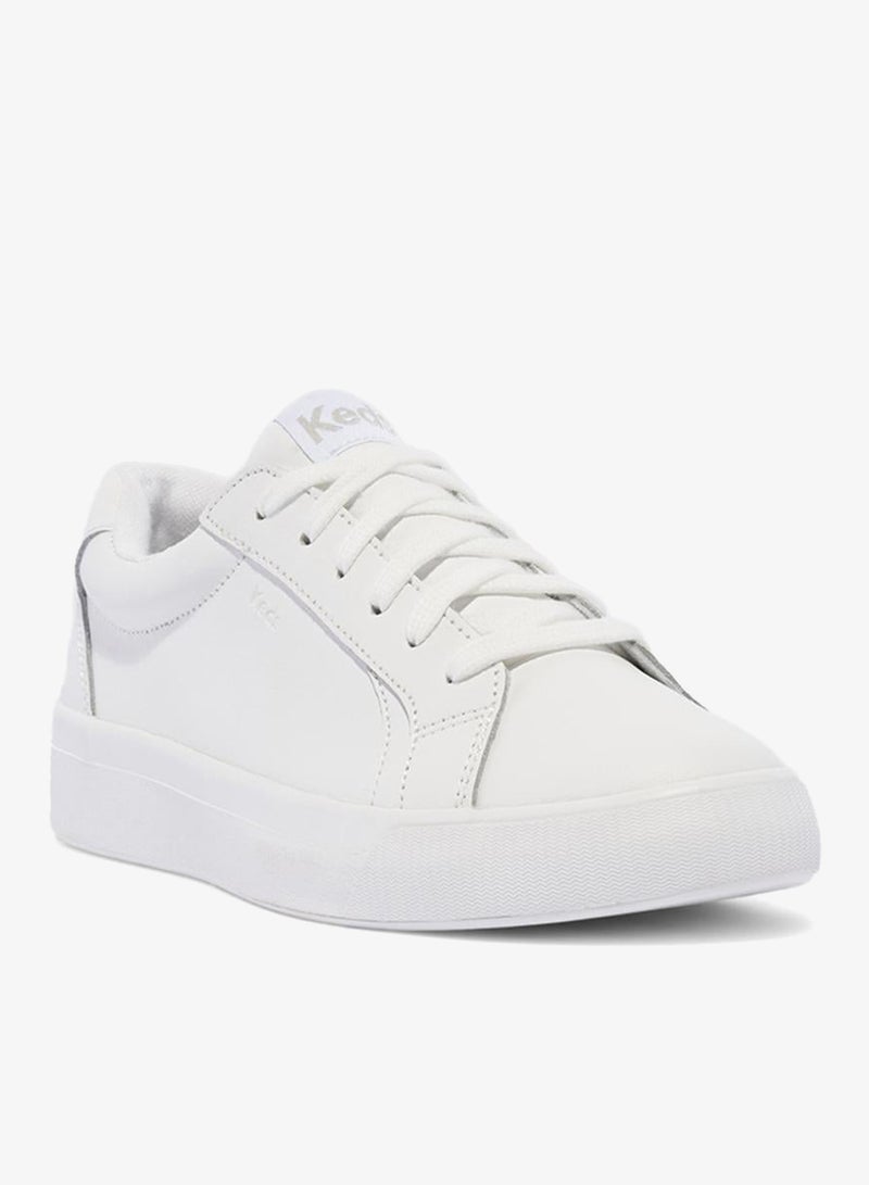 Keds Women's Pursuit Lace Up Leather Casual Sneaker White - Image 3